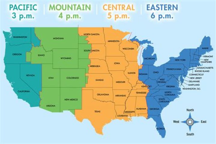 Is California 3 hours behind Georgia?