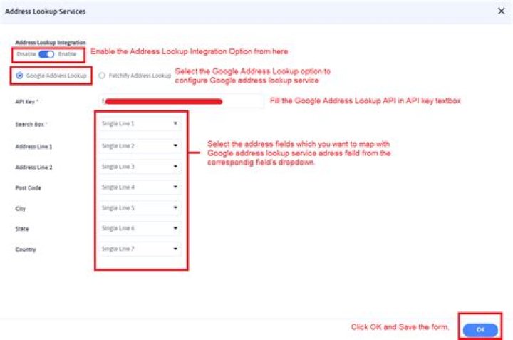 Is Google address lookup API free?