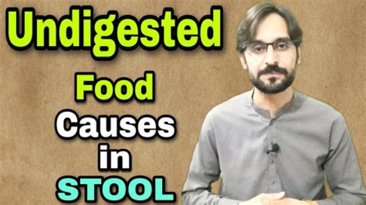 Is it normal to see undigested vegetables in stool?