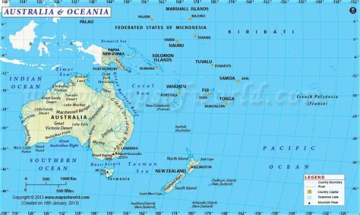Is Oceania and Australia same?
