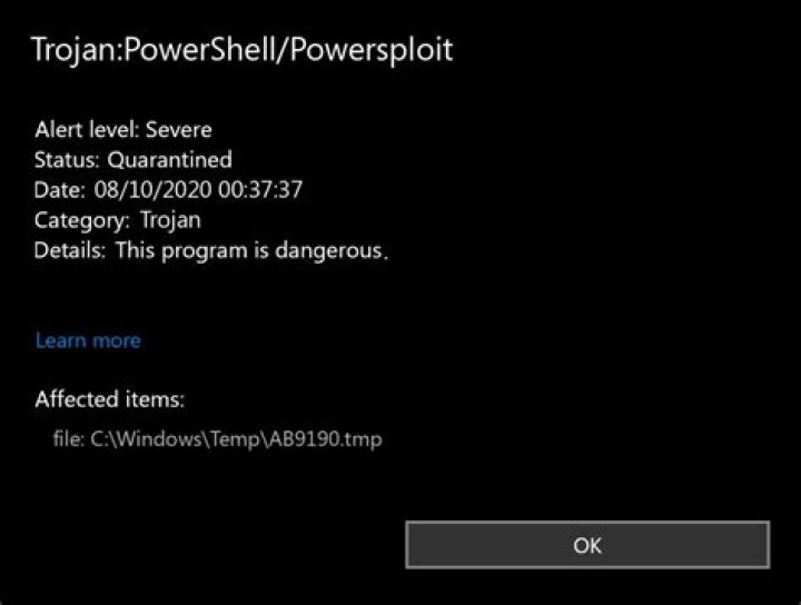 Trojan:PowerShell/Powersploit — Virus Removal Guide