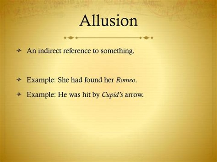 What are 3 examples of a allusion?