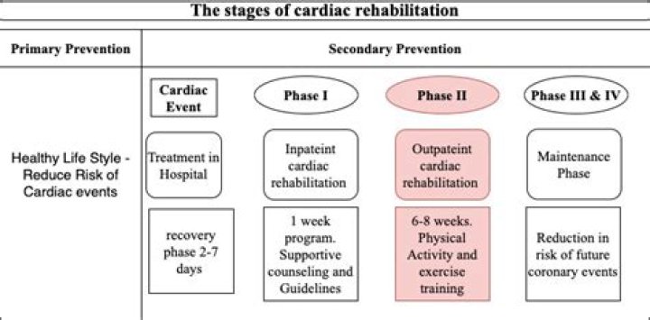 What are the 4 phases of cardiac rehabilitation?