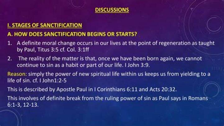 What are the 4 stages of sanctification?