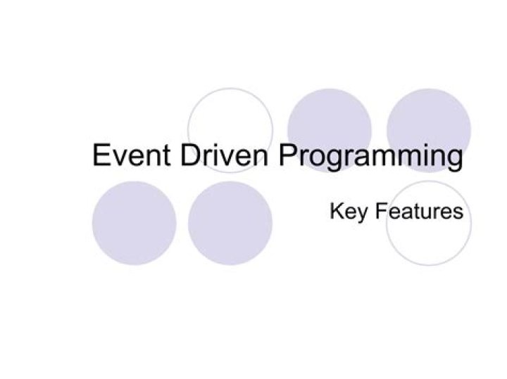 What are the advantages of event driven programming?