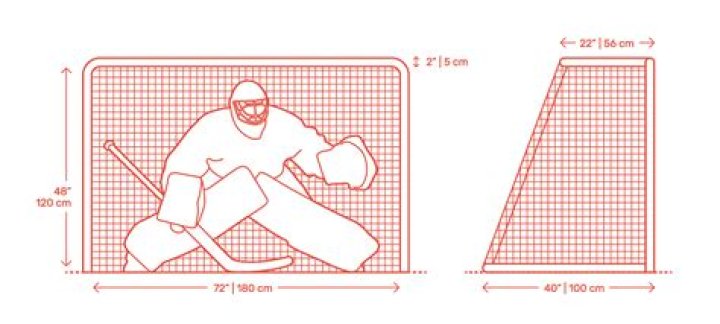 What are the dimensions of a hockey goal?