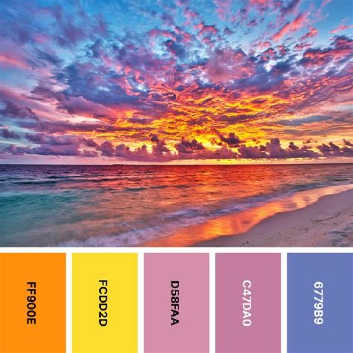 What colors do you use to make a sunset?