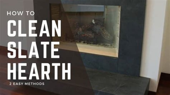 What do you clean slate hearth with