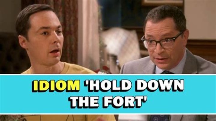 What does hold it down mean in slang?