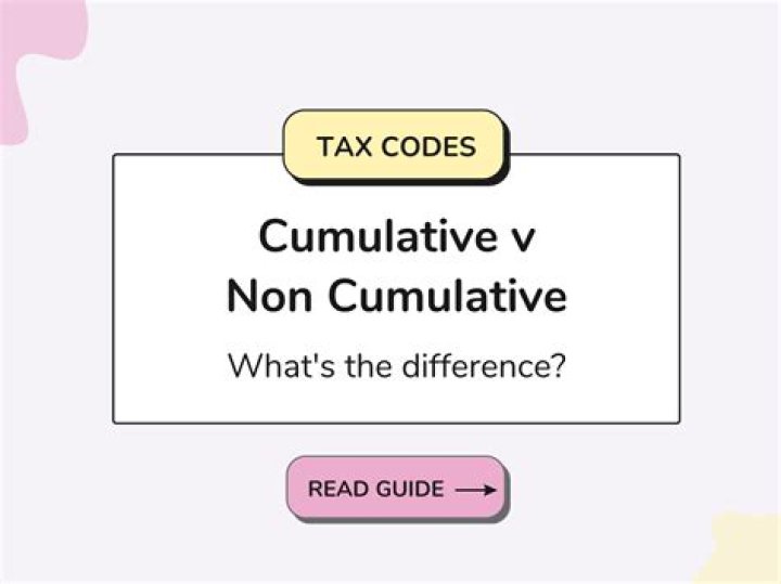 What does non-cumulative tax mean?