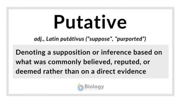 What does putatively mean?