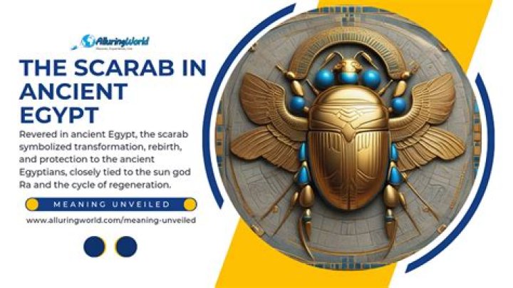 What does the Egyptian scarab represent?