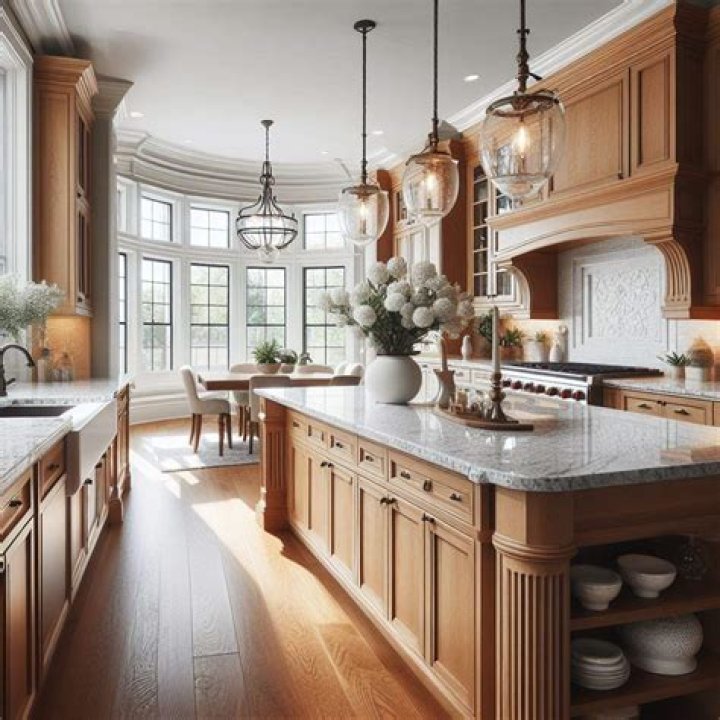 What granite goes with oak cabinets?