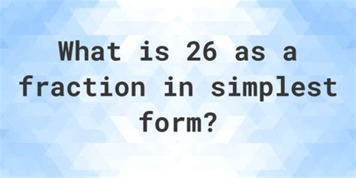 What is 26% as fraction in simplest form?