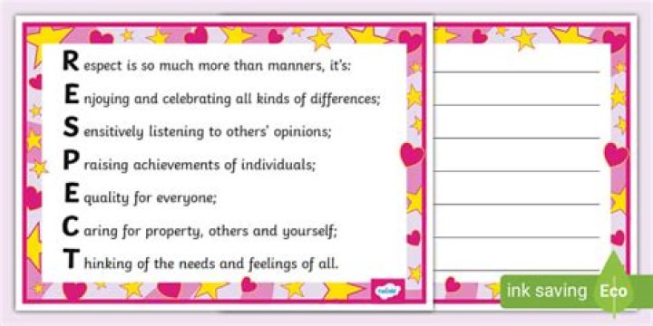 What is a good definition for respect?