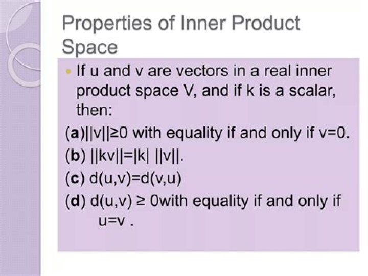 What is a real inner product space