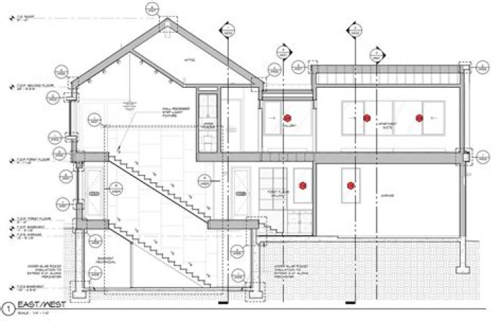 What is an architectural section drawing?