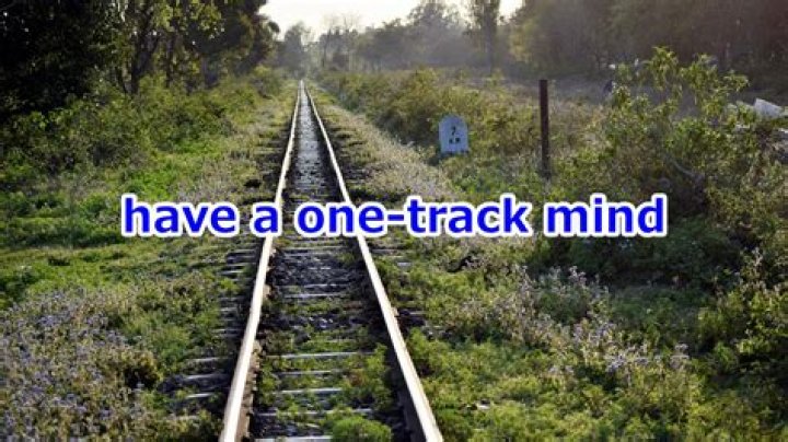 What is an example of a one track mind?