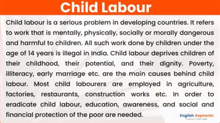 What is child labor in simple words?