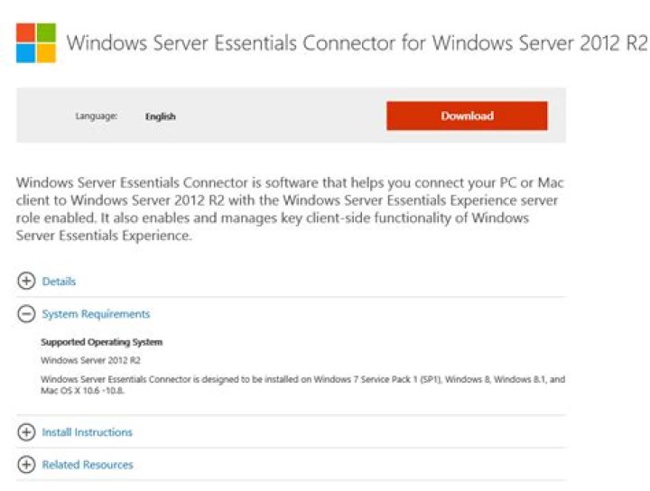 What is client connector for Windows Server Essentials?