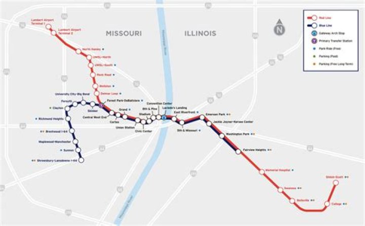 What is considered the St Louis metro area?