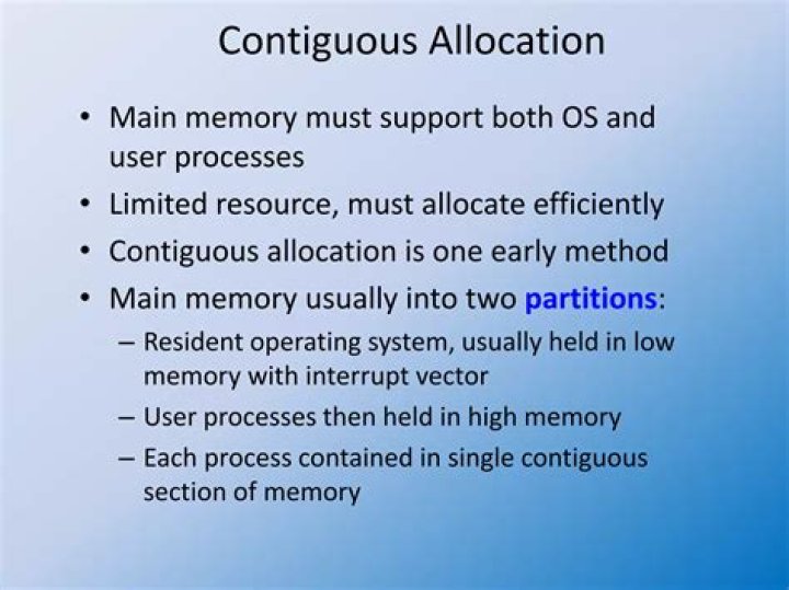 What is contiguous and non-contiguous in OS?