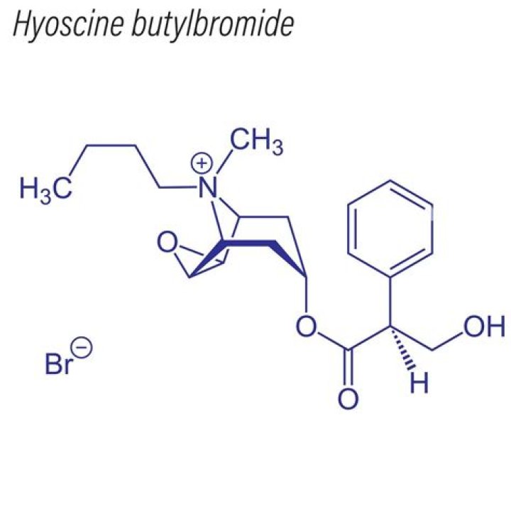 What is hyoscine butylbromide used for?