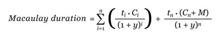 What is Macaulay duration formula?