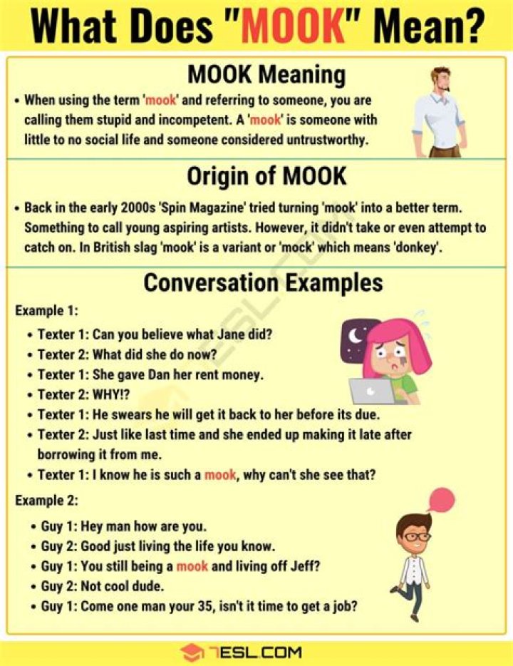 What is mook slang for?