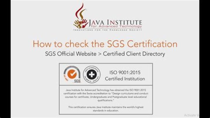 What is SGS verification?