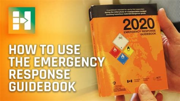 What is the blue section of the Emergency Response Guidebook