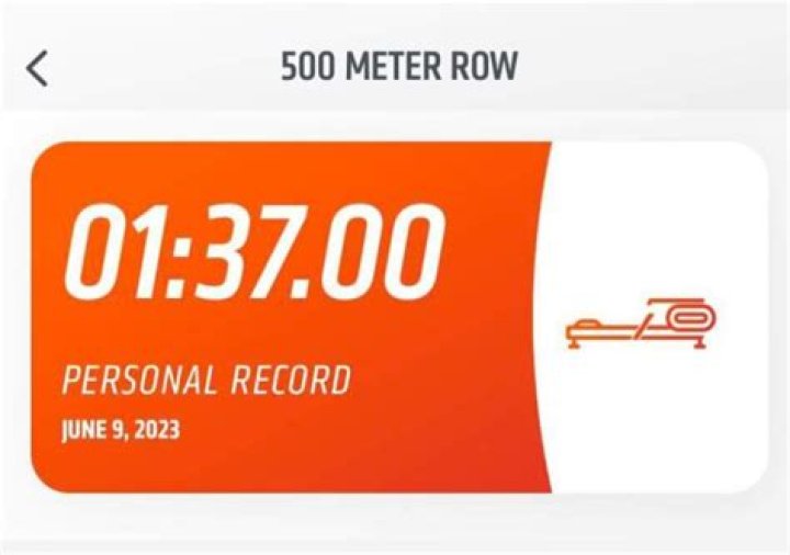 What is the fastest 500 meter row time?