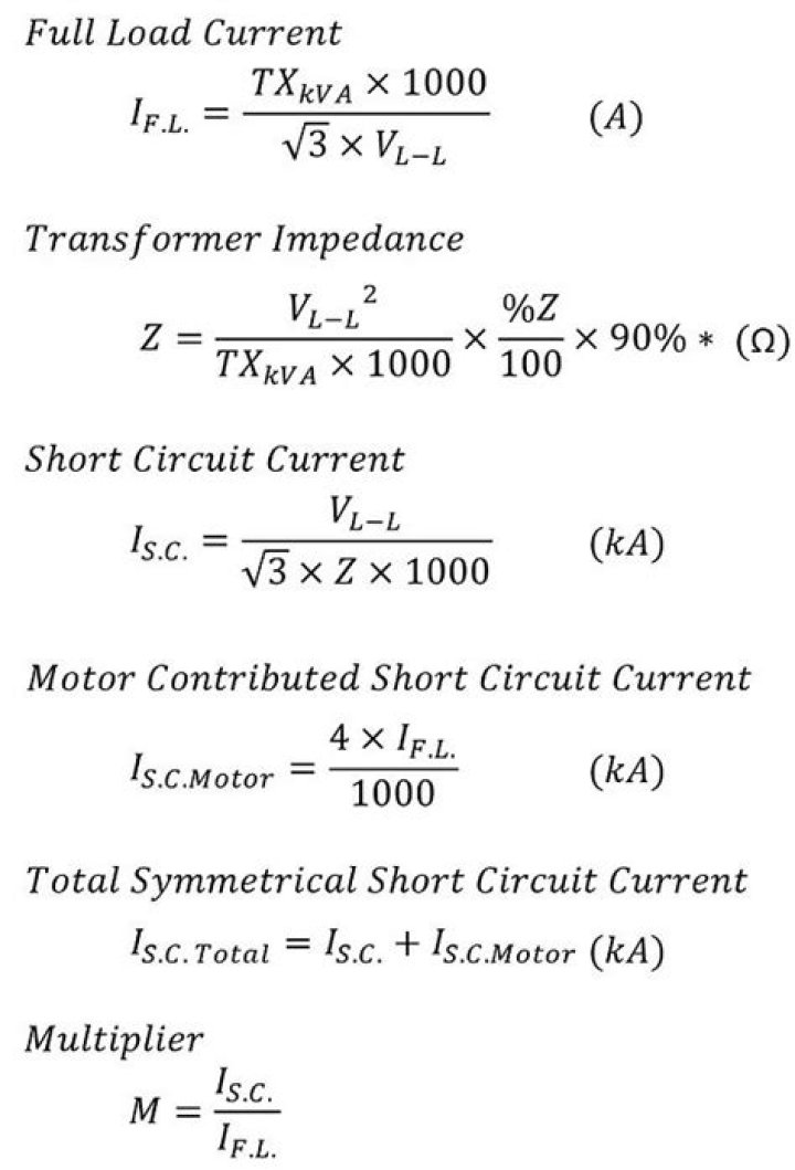 What is the formula to calculate transformer?