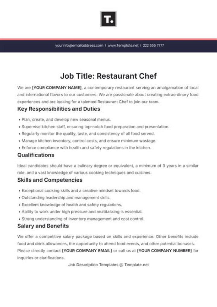 What is the job description of a banquet chef?
