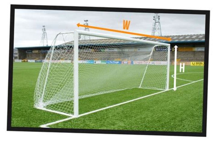 What is the official size of the goal posts in football?