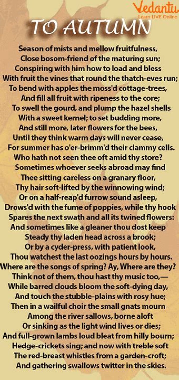 What is the poem Autumn song about?