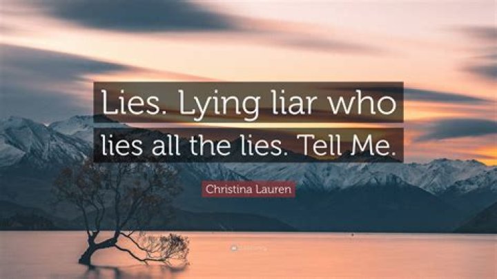 What is the saying about lies?