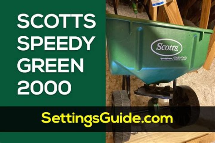 What is the setting for Scotts speedy green 3000?