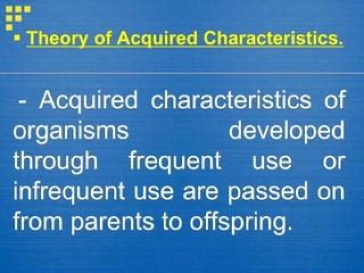 What is the theory of acquired characteristics