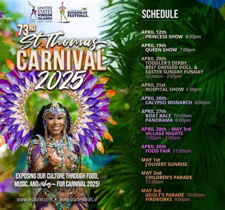 What month is Carnival in St Thomas?