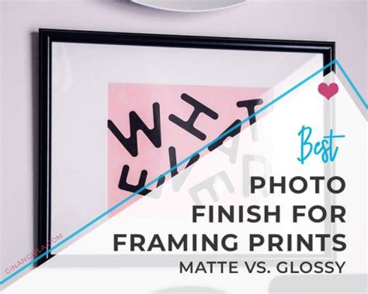 What photo finish is best for framing