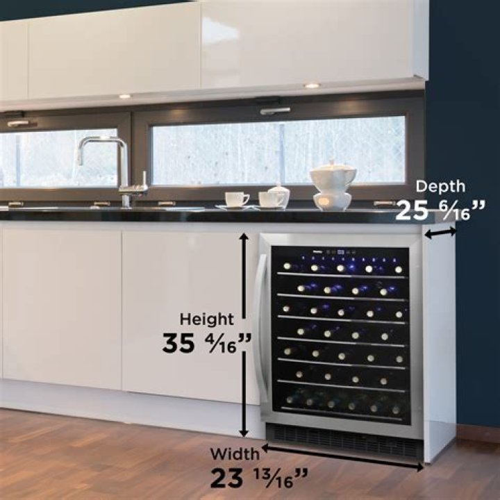 What size fridge fits under counter?