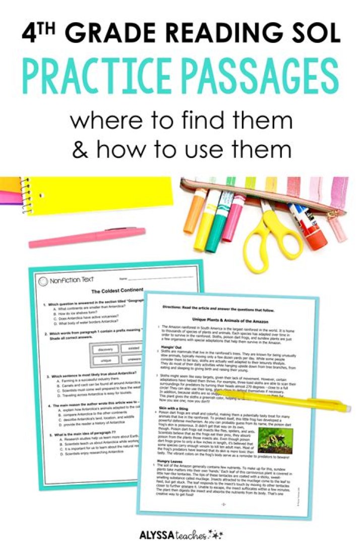 What SOL tests do 4th graders take?