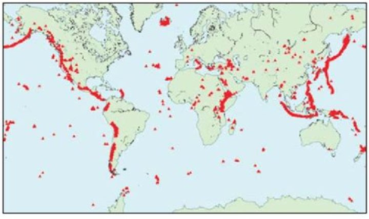 What volcanoes erupted in 2008?