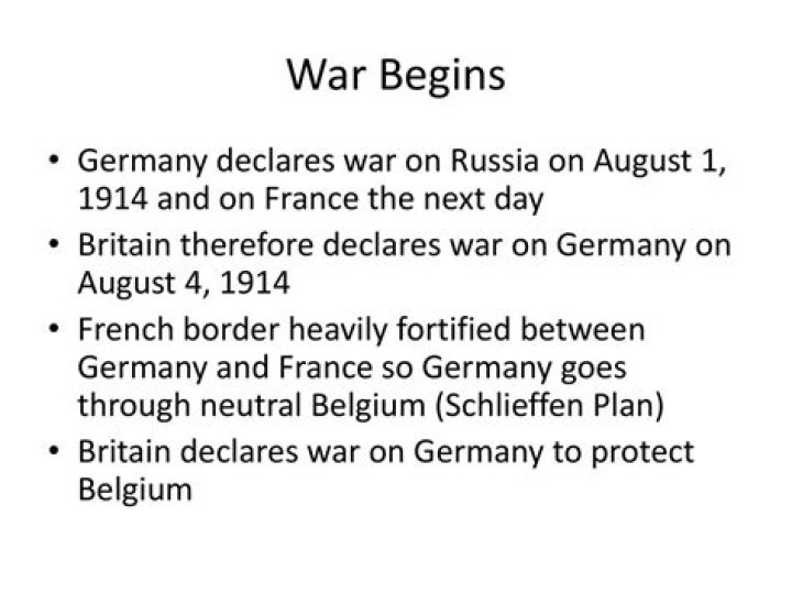 What war was in August 1914?