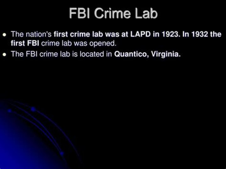 What was tested in the crime lab in 1936?