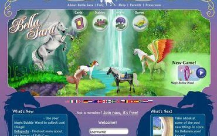 What was the Bella Sara website called?