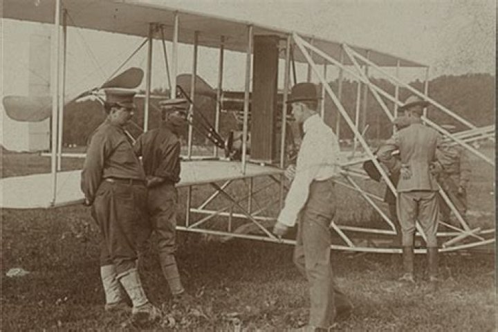 What was the first plane used in war?