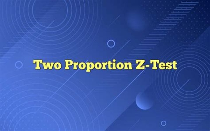When would you use a two proportion z test?