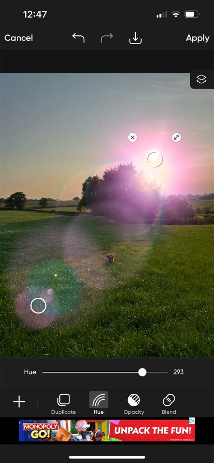 Where is lens flare option in Photoshop?